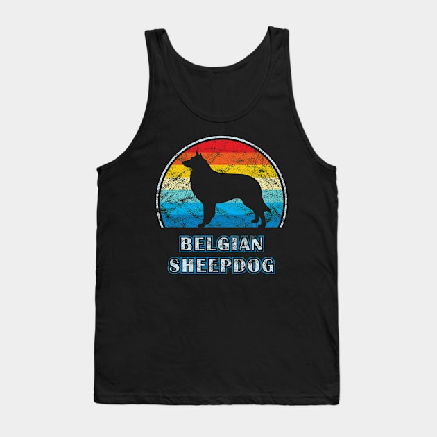 Belgian Sheepdog Vintage Design Dog Tank Top by millersye